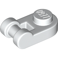 Lego destička půlkulatý 1x2 s tyčinkou (madlem), bílá (6174937)